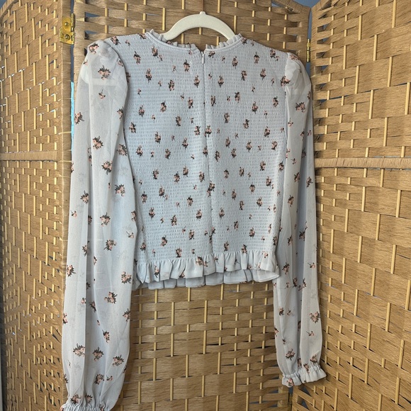 ARITZIA Wilfred Puff Sleeve Crop Blouse - Picture 5 of 5